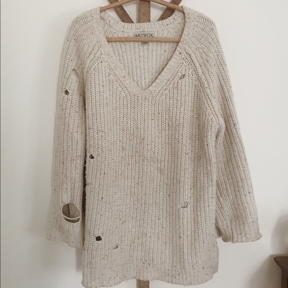 Wildfox distressed sweater